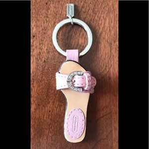 COACH Sandal Flip Flop Pink Key Chain-New w/o tag